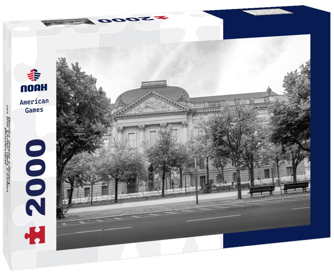 Noah Jigsaw Puzzle Berlin State Library on the Unter den Linden Boulevard - Berlin, Germany in black white 2000 pieces