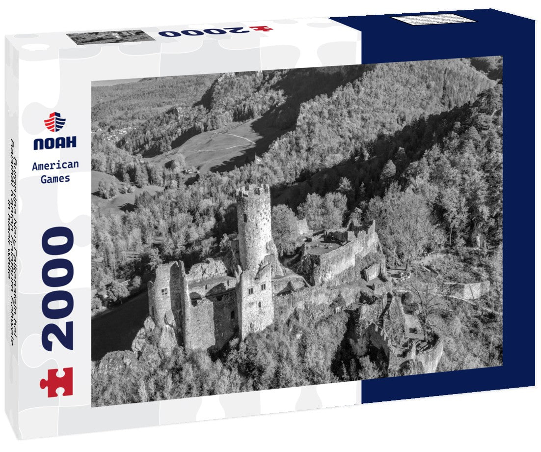 Noah Jigsaw Puzzle Burgruine Neu-Falkenstein bei Balsthal Kanton Solothurn Schweiz in black white 2000 pieces