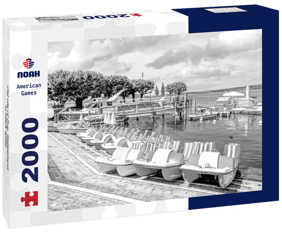 Noah Jigsaw Puzzle Old city of Zug, Switzerland in black white 2000 pieces