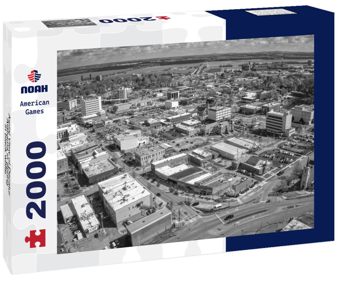 Noah Jigsaw Puzzle Aerial View of Decatur, Alabama in Spring in black white 2000 pieces