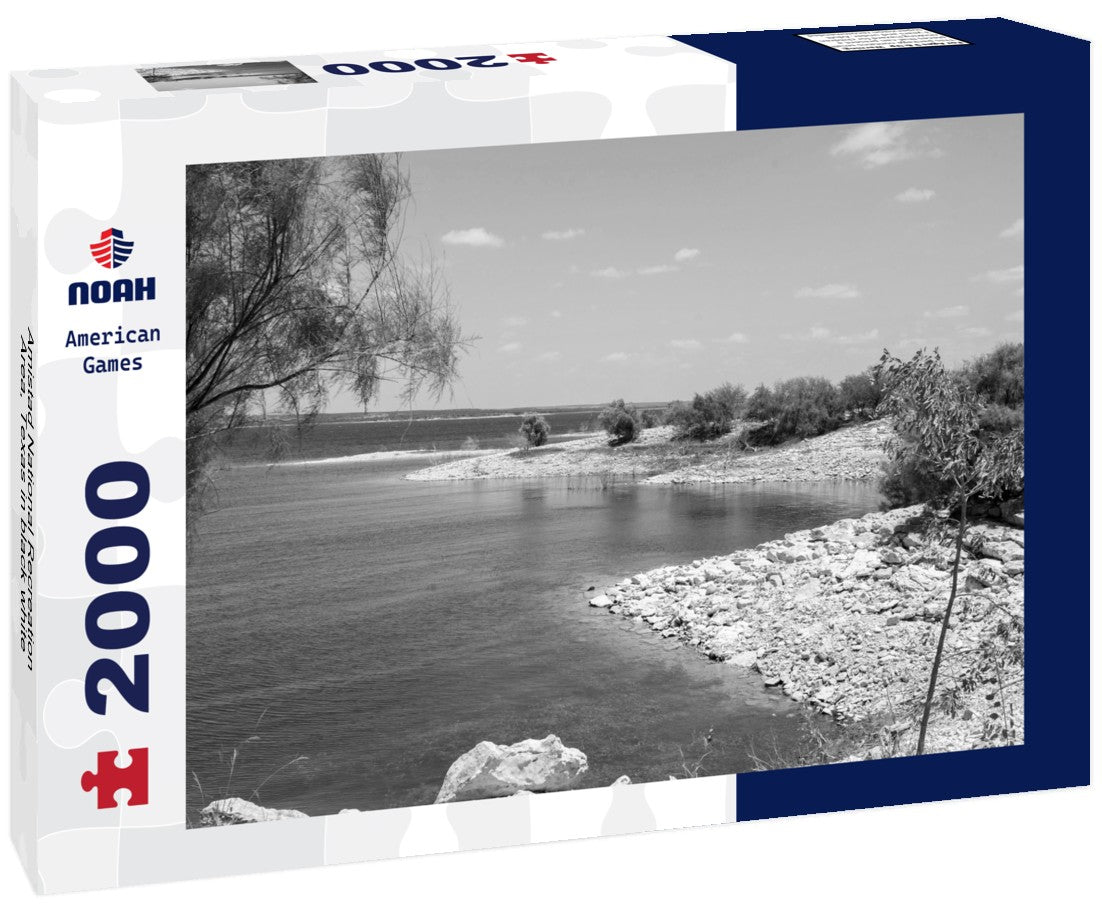 Noah Jigsaw Puzzle Amistad National Recreation Area, Texas in black white 2000 pieces