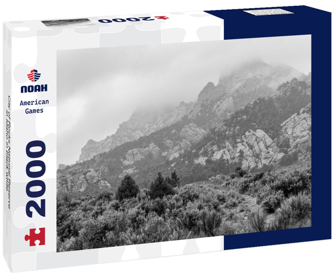 Noah Jigsaw Puzzle City of Rocks National Reserve in Idaho in black white 2000 pieces