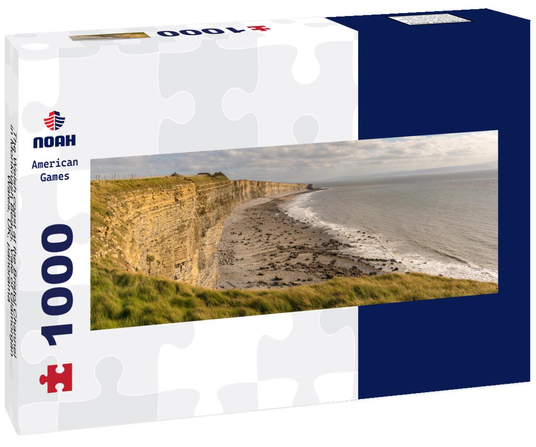 Noah Jigsaw Puzzle The Welsh coast at the Bristol Channel in Monknash Beach, Vale of Glamorgan, Wales, UK, panorama Panorama 1000 Pieces