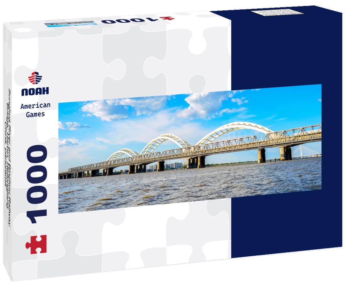 Noah Jigsaw Puzzle Songhua River and Binzhou Railway Bridge, Harbin, Heilongjiang, China, panorama Panorama 1000 Pieces