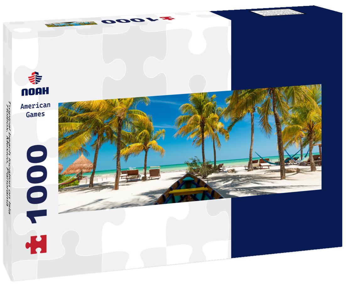 Noah Jigsaw Puzzle Tropical beach location on Isla Holbox, Mexico, Panorama Panorama 1000 Pieces