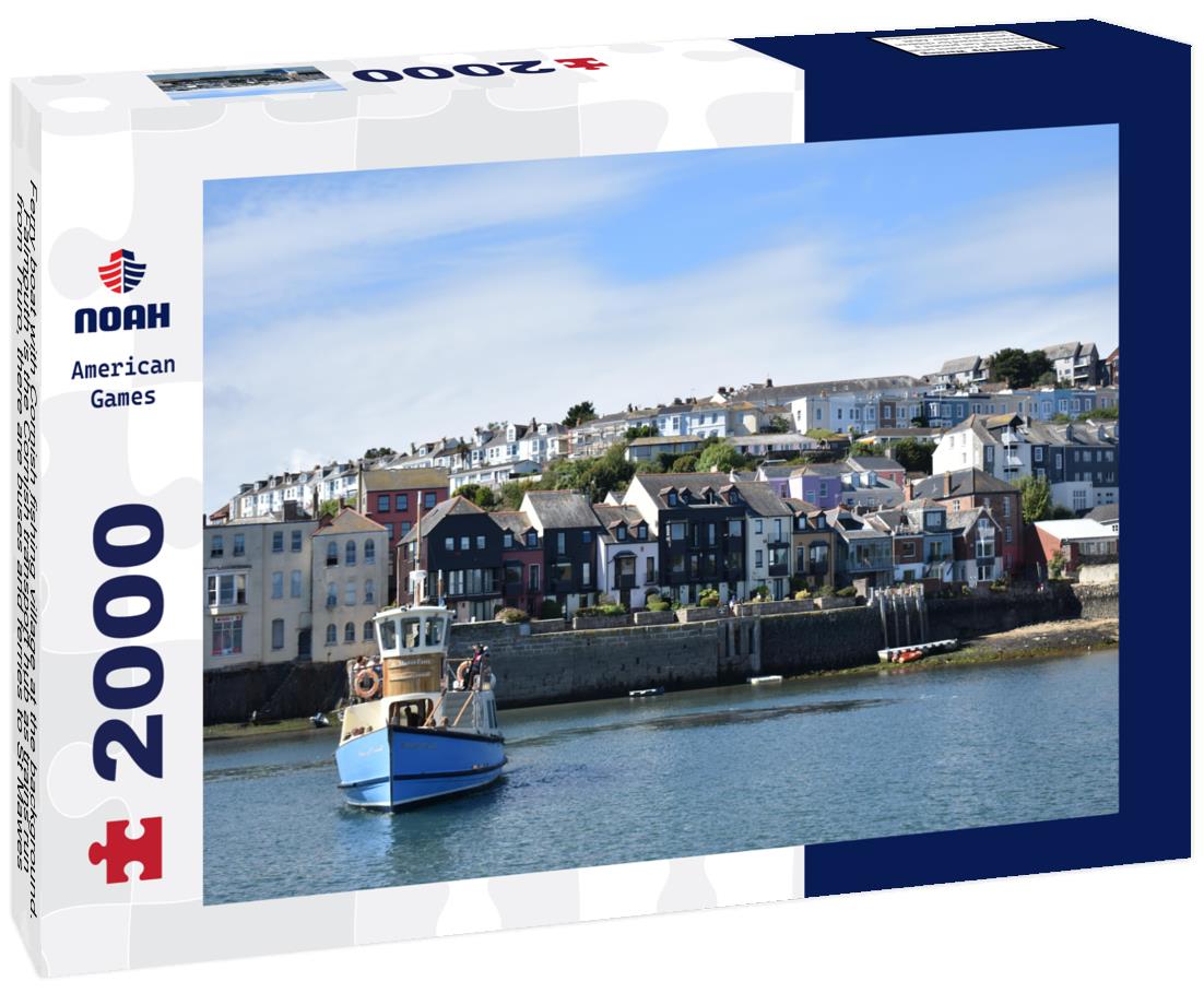 Noah Jigsaw Puzzle Ferry boat with Cornish fishing village at the background, Trelissick and Truro. United Kingdom 2000 pieces
