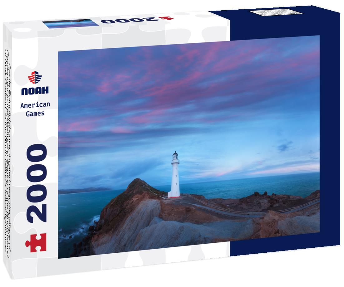Noah Jigsaw Puzzle Castle Point lighthouse, located near the village of Castlepoint in the Wellington Region of the North Island of New Zealand 2000 pieces