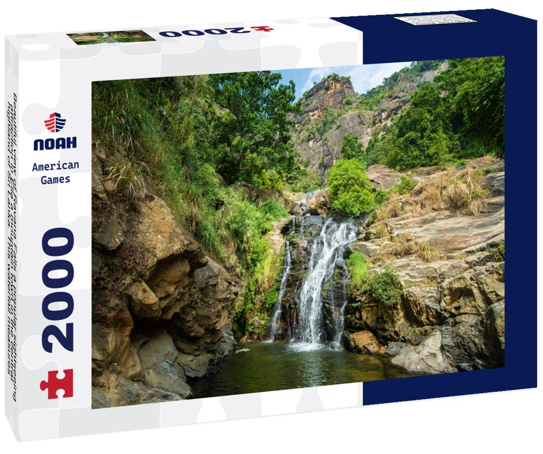 Noah Jigsaw Puzzle Beautiful view of Ravana Falls a popular sightseeing attraction in Ella a mountain town in the central highland of Sri Lanka 2000 pieces