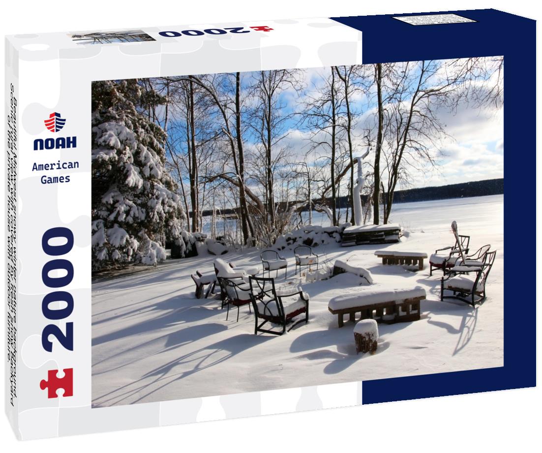 Noah Jigsaw Puzzle Beautiful Midwest snowy winter nature background, Wisconsin countryside, Wausau area 2000 pieces