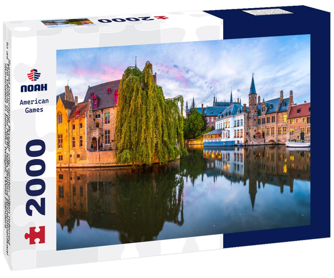 Noah Jigsaw Puzzle Sunset panorama Brugge city center, Belgium 2000 pieces
