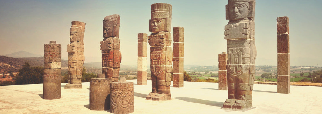 Noah Jigsaw Puzzle Ancient ruins of Tula de Allende - archaeological site in Mexico, Panorama 1000 Pieces