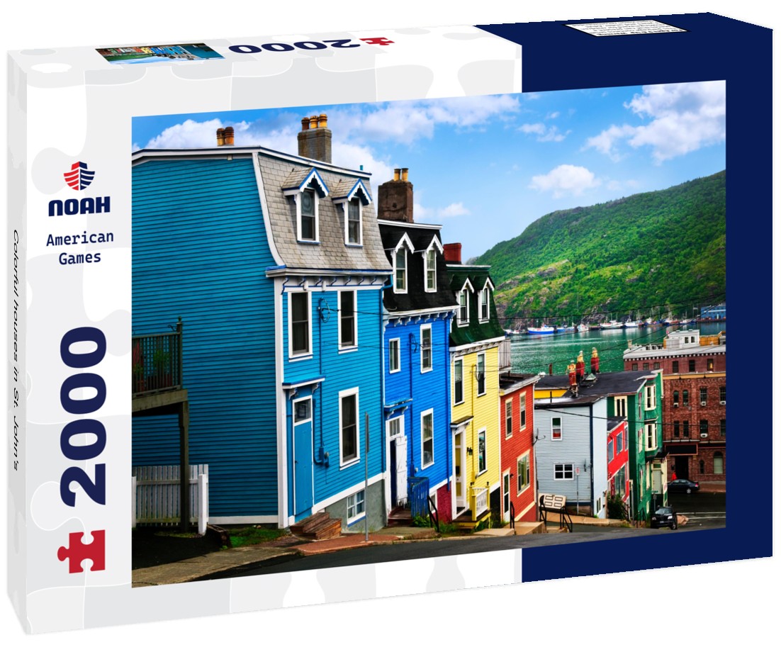 Noah Jigsaw Puzzle Colorful houses in St. John's 2000 Pieces
