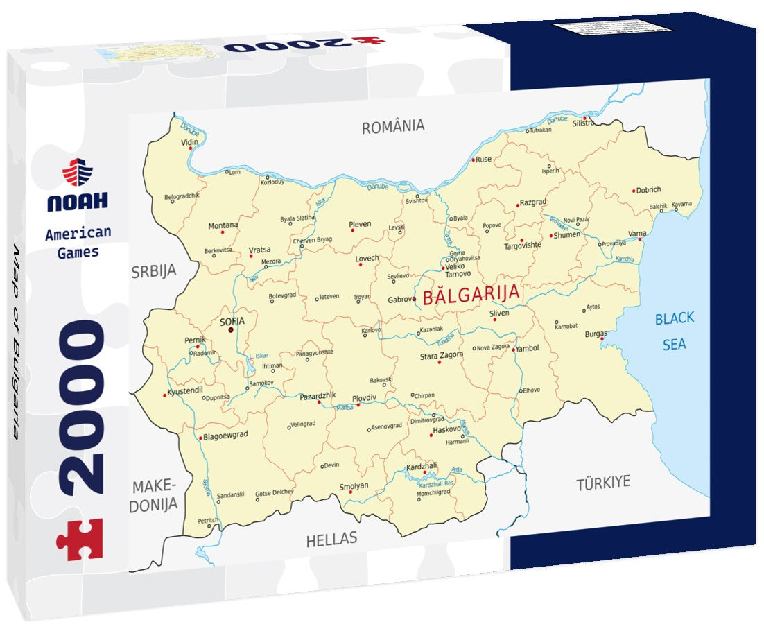 Noah Jigsaw Puzzle Map of Bulgaria 2000 Pieces