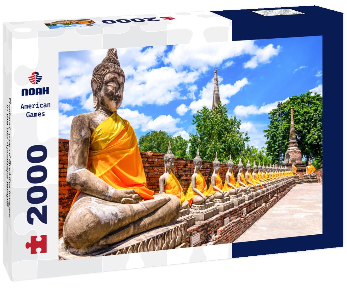 Noah Jigsaw Puzzle Thailand, row of Buddha images in the old Ayutthaya temple 2000 Pieces