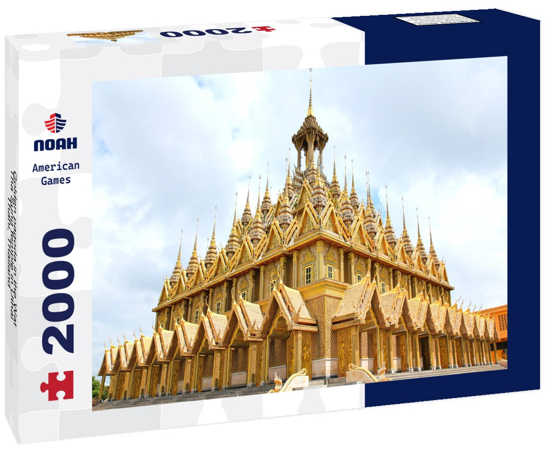 Noah Jigsaw Puzzle Golden pagoda in the Wat Tha Sung temple in Uthai Thani, Thailand 2000 Pieces