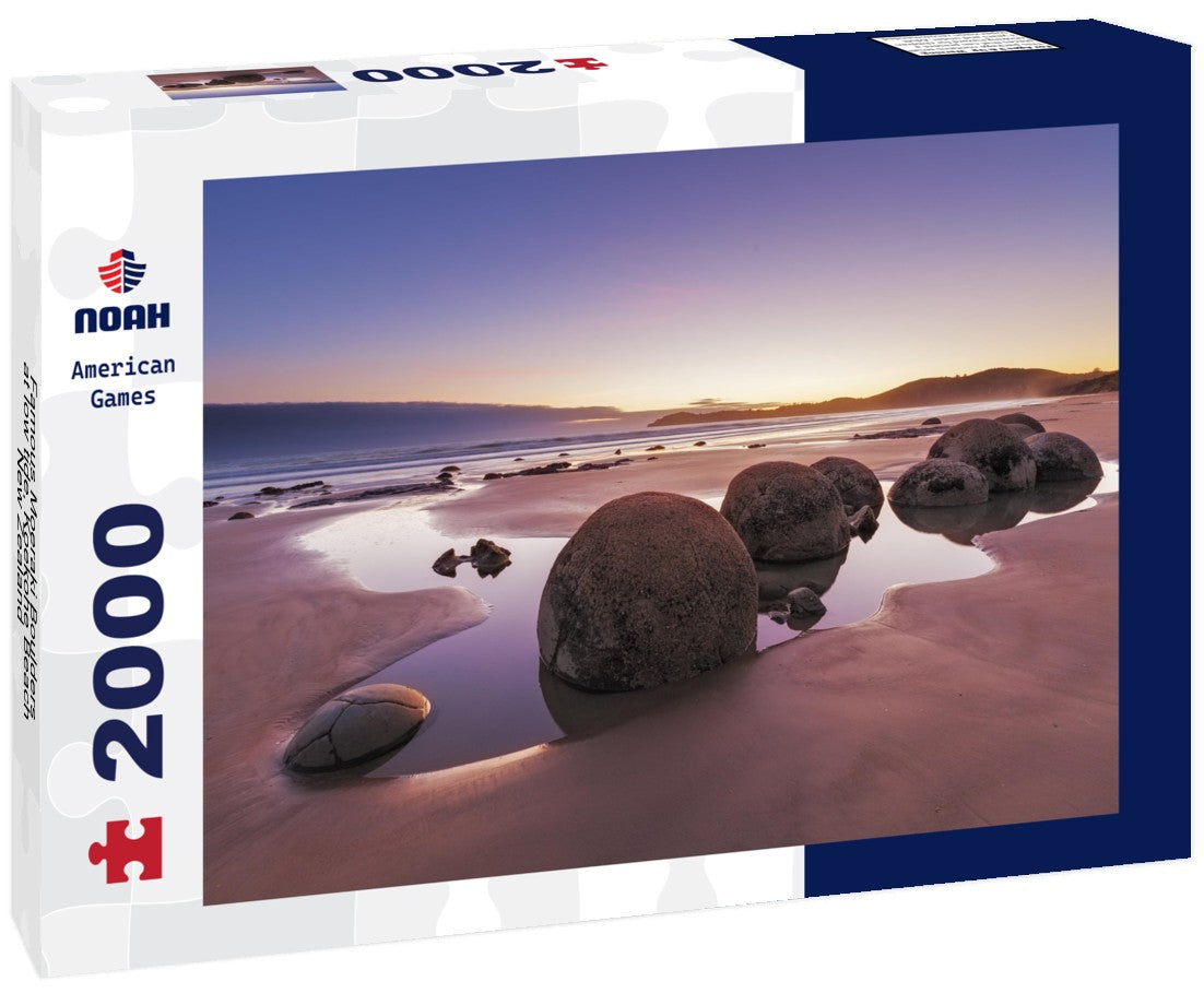 Noah Jigsaw Puzzle Famous Moeraki Boulders at low tide, Koekohe Beach, New Zealand 2000 Pieces