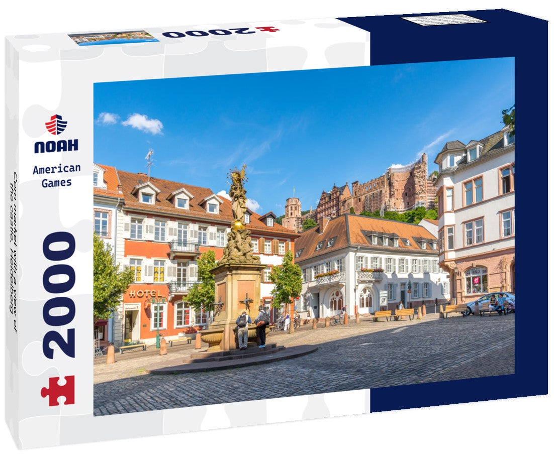 Noah Jigsaw Puzzle Corn market with a view of the castle, Heidelberg 2000 Pieces