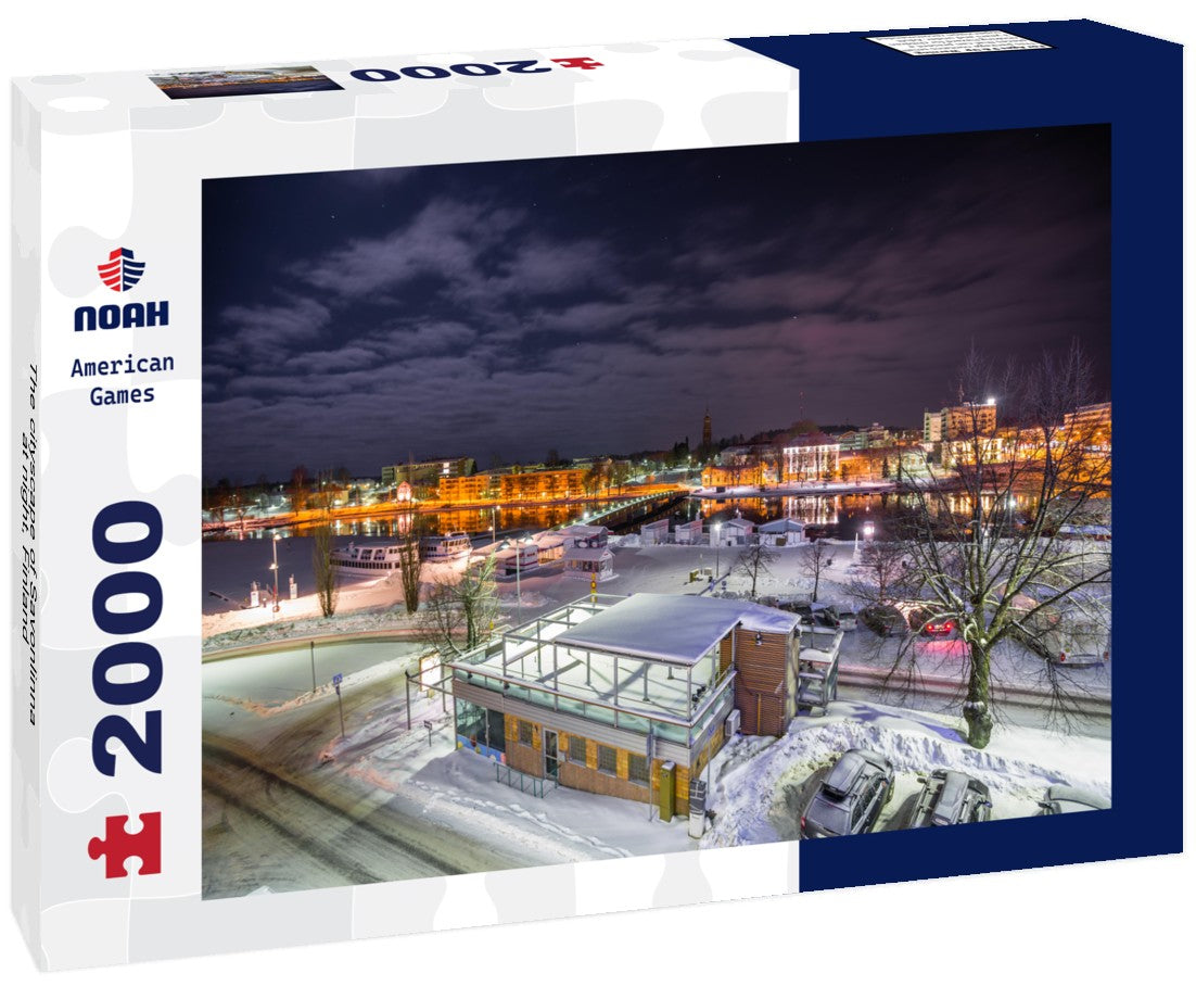 Noah Jigsaw Puzzle The cityscape of Savonlinna at night, Finland 2000 Pieces