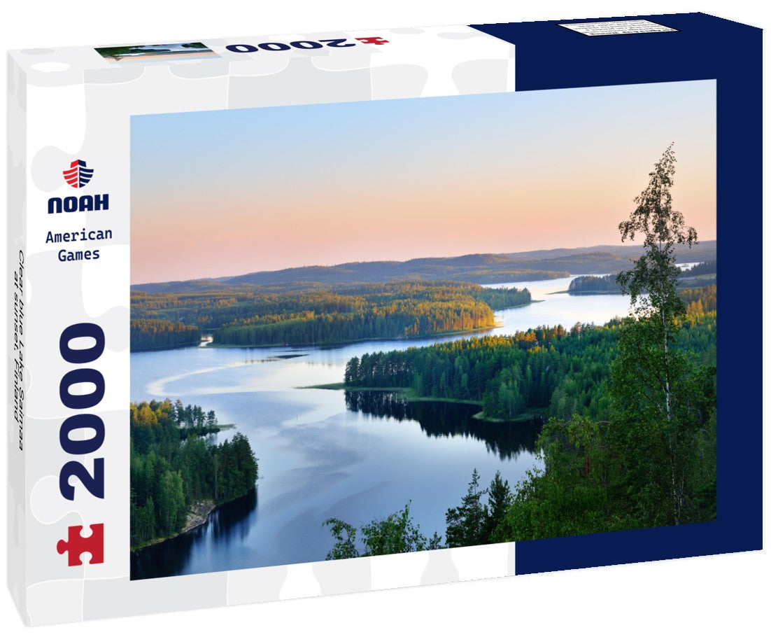 Noah Jigsaw Puzzle Clear blue Lake Saimaa at sunset, Finland 2000 Pieces