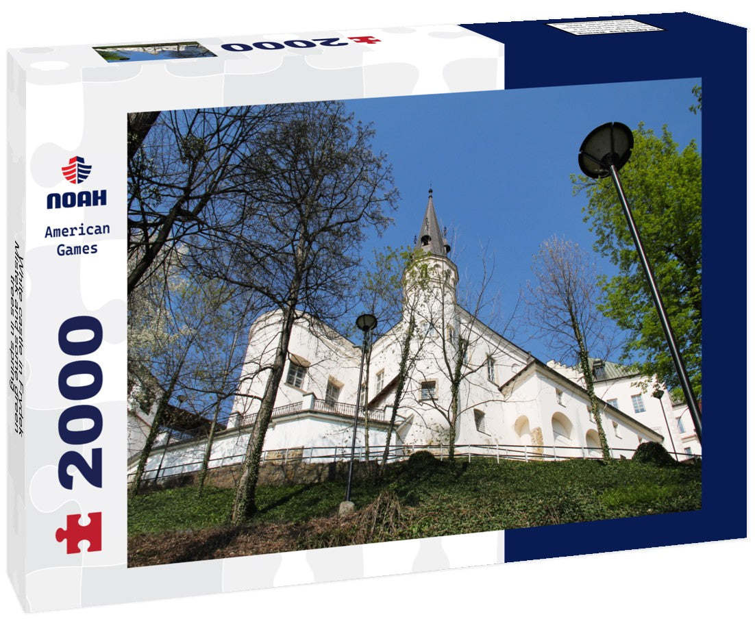 Noah Jigsaw Puzzle White castle in Frydek-Mistek and some green trees in spring 2000 Pieces