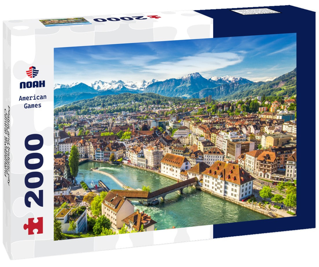 Noah Jigsaw Puzzle Pilatus and historic city center of Lucerne, Central Switzerland 2000 Pieces