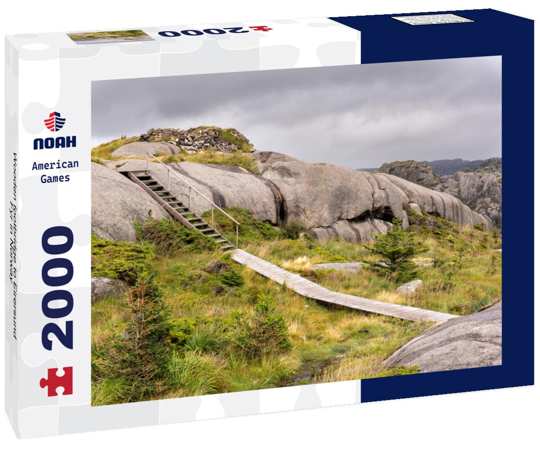 Noah Jigsaw Puzzle Wooden footbridge to Eirersund Fyr in Norway 2000 Pieces