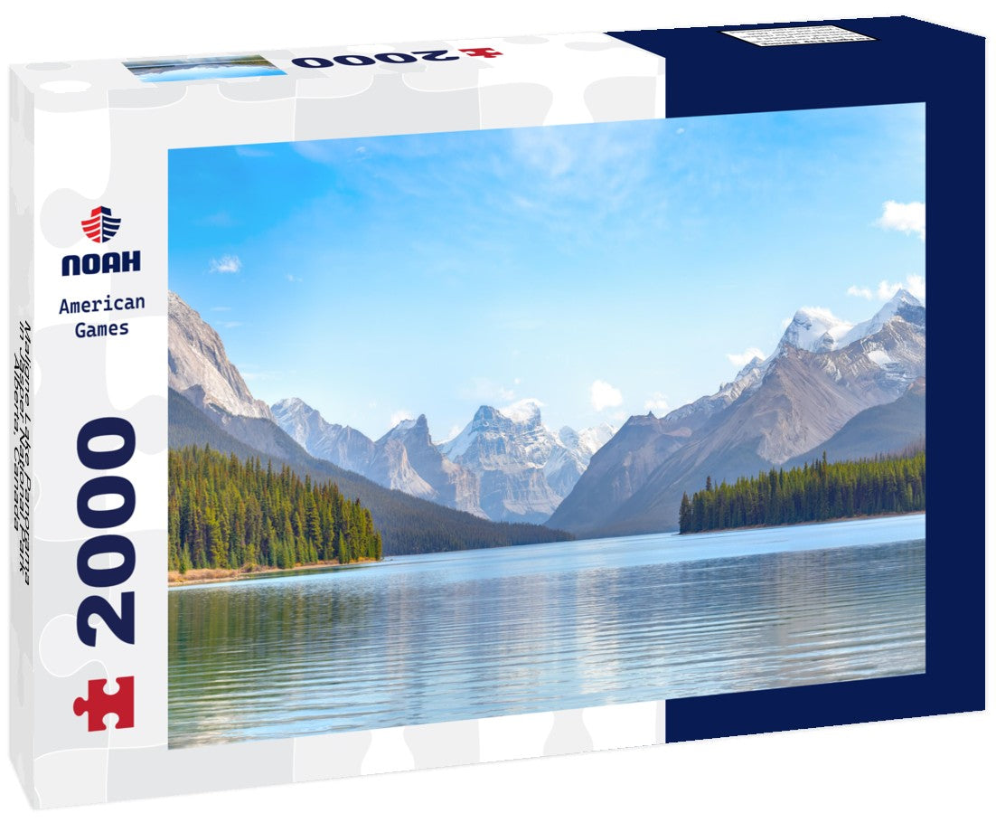 Noah Jigsaw Puzzle Maligne Lake Panorama in Jasper National Park, Alberta, Canada 2000 Pieces