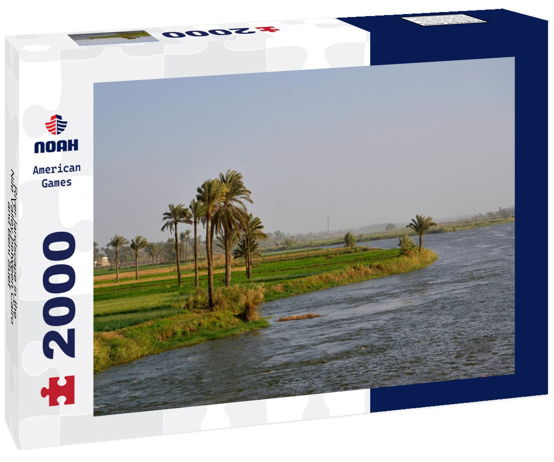 Noah Jigsaw Puzzle River landscape in the Nile Valley between Cairo and Beni Suef 2000 Pieces