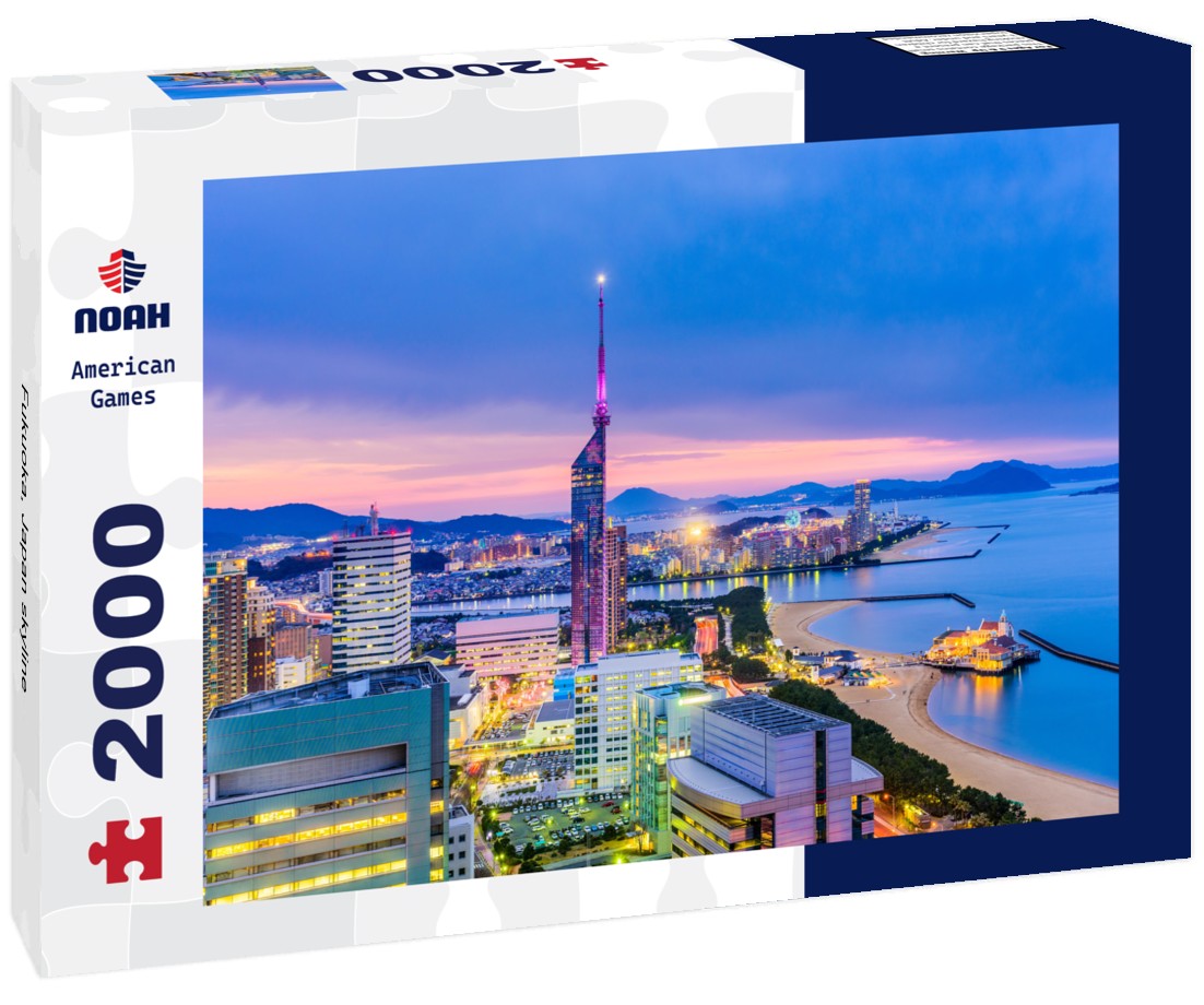 Noah Jigsaw Puzzle Fukuoka, Japan skyline 2000 Pieces