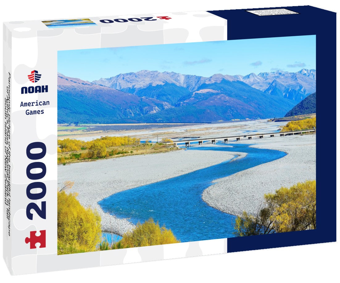 Noah Jigsaw Puzzle Panoramic picture of the beautiful landscape of Arthur's Pass National Park in fall, South Island of New Zealand 2000 Pieces