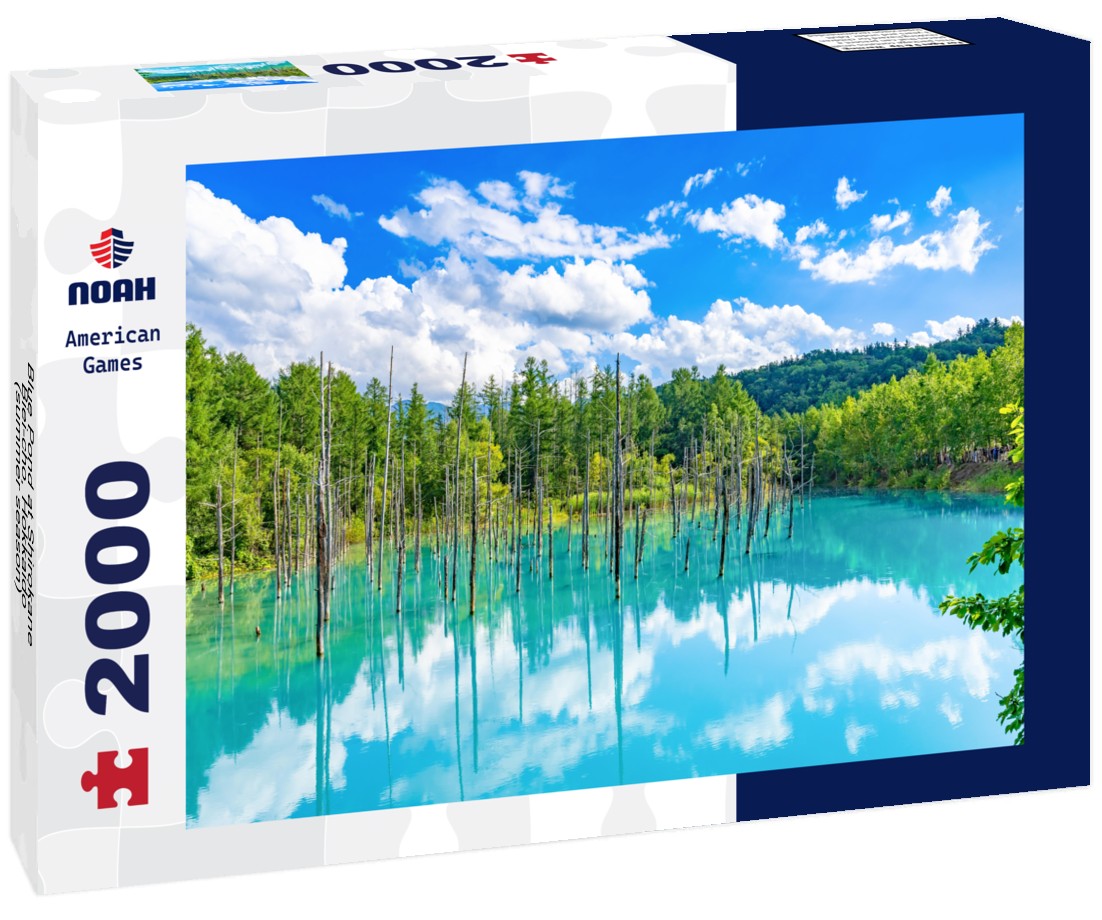 Noah Jigsaw Puzzle Blue Pond at Shirokane, Biei-cho, Hokkaido (summer season) 2000 pieces