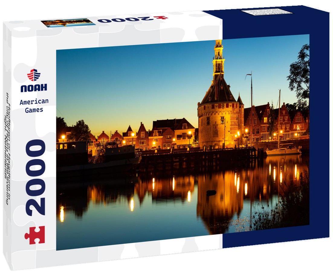 Noah Jigsaw Puzzle Hoofttoren or Hauptturm in the city of Hoorn in the evening light. Netherlands 2000 pieces