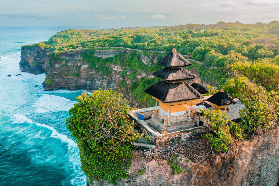 Bali's Most Iconic Landmark and popular tourist attraction Uluwatu Temple one of six key Bali temple perched on top mountain cliff 2000pc Puzzle