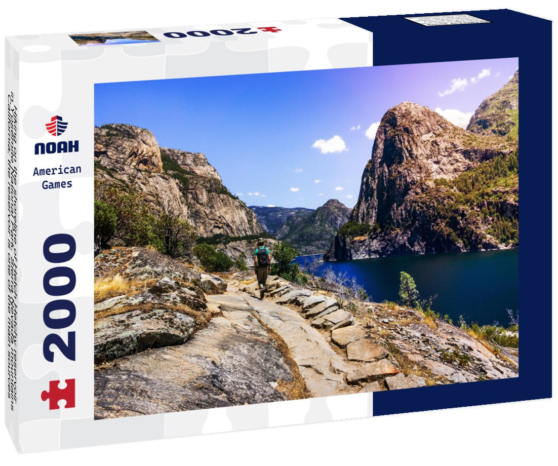 Noah Jigsaw Puzzle Hiking on the shoreline of Hetch Hetchy reservoir in Yosemite National Park, Sierra Nevada mountains, California; the reservoir is one of the main sources of drinking water for the San Francisco bay 2000 pieces