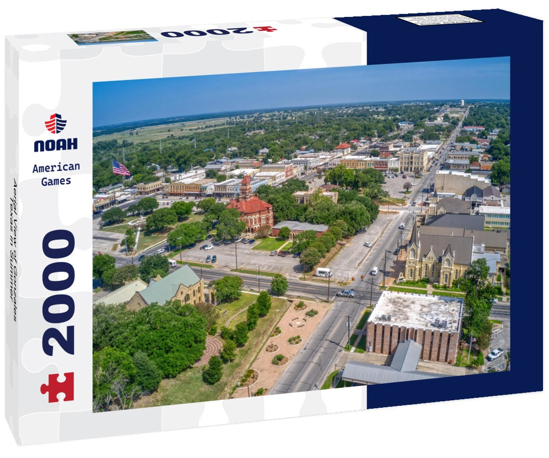 Noah Jigsaw Puzzle Aerial View of Gonzales, Texas in Summer 2000 pieces