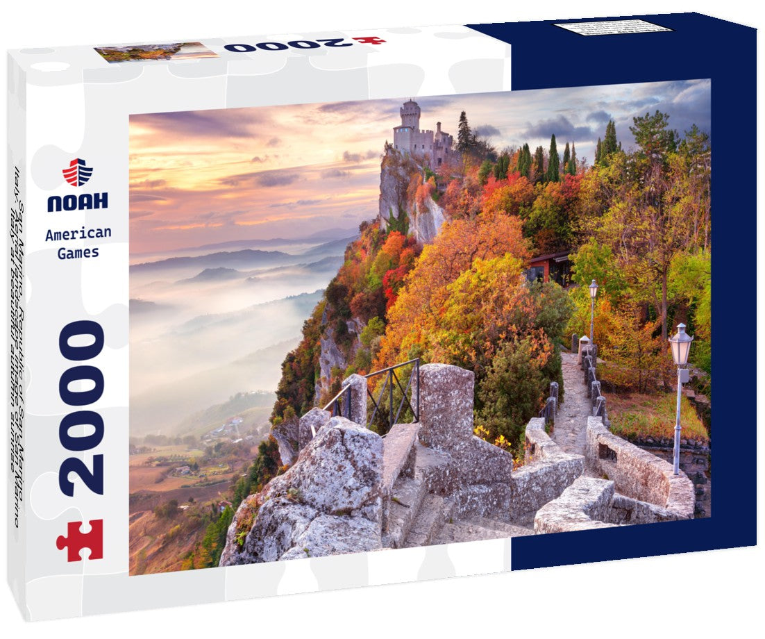 Noah Jigsaw Puzzle San Marino, Republic of San Marino, Italy. Aerial landscape image of San Marino, Italy at beautiful autumn sunrise 2000 pieces