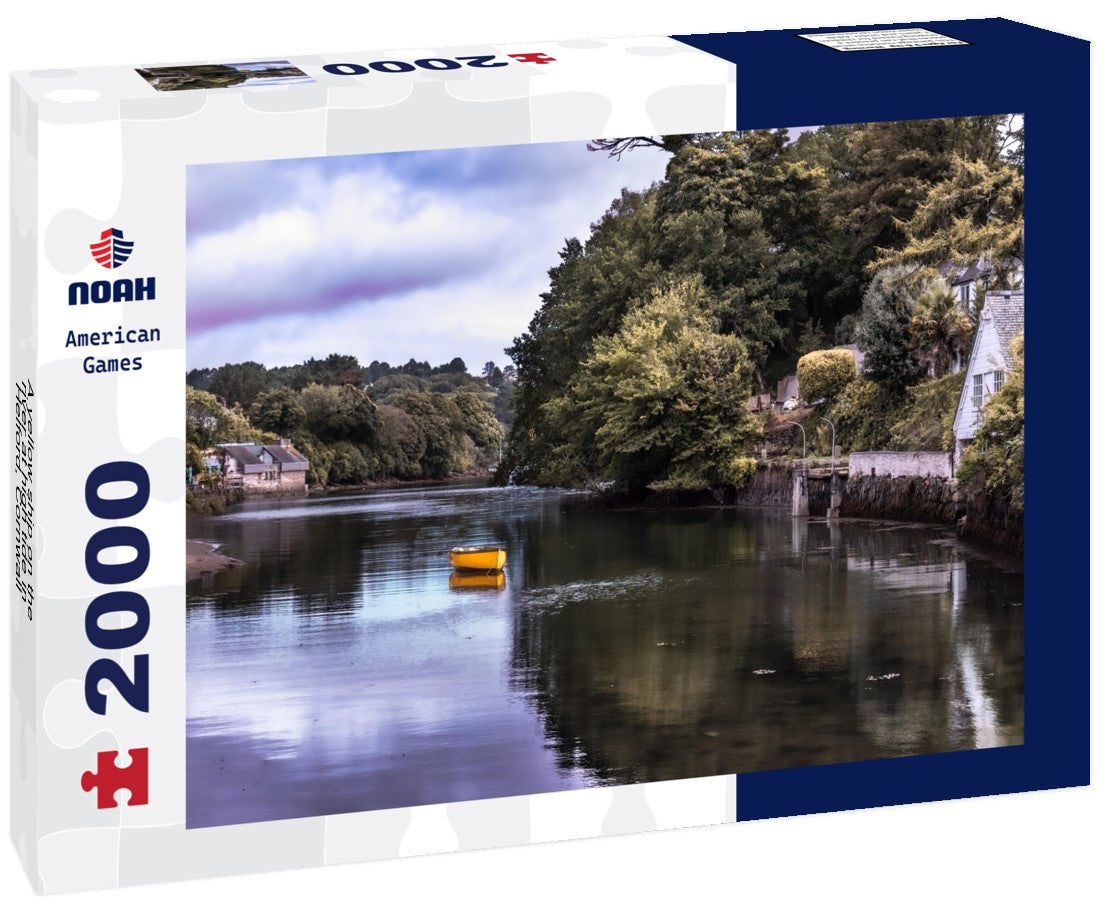 Noah Jigsaw Puzzle A yellow ship on the river at high tide in Helford, Cornwall 2000 pieces