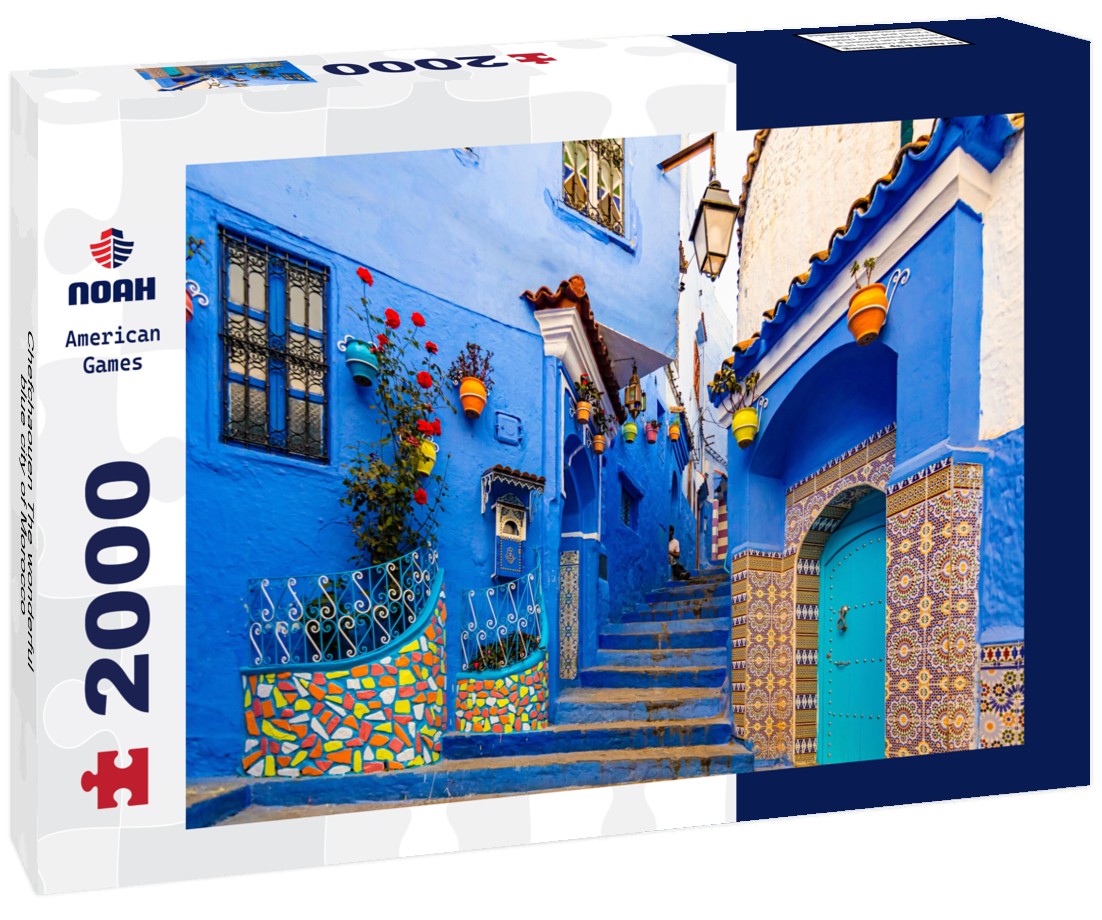 Noah Jigsaw Puzzle Chefchaouen The wonderful blue city of Morocco 2000 pieces