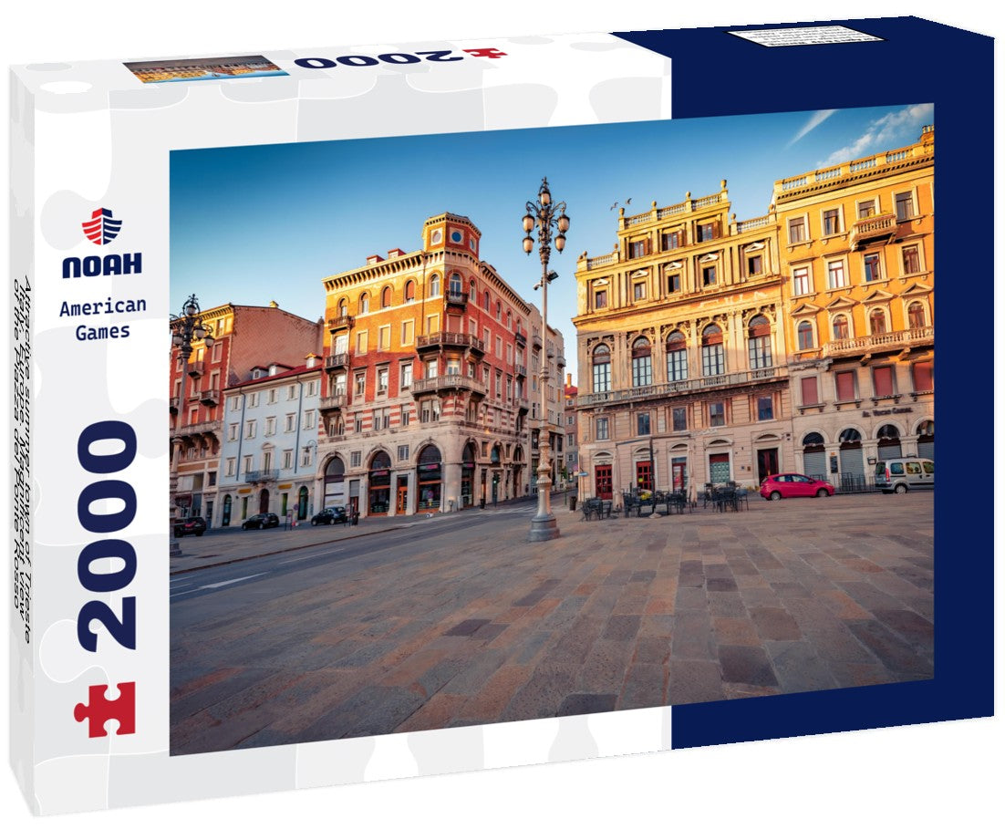 Noah Jigsaw Puzzle Attractive summer town of Trieste, Italy, Europe. Magnificent view of the Piazza del Ponte Rosso 2000 pieces