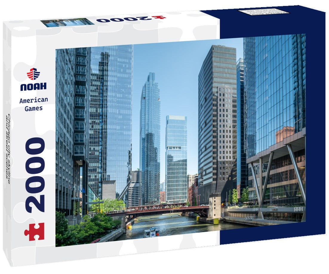 Noah Jigsaw Puzzle Chicago city skyline and street scenes 2000 pieces