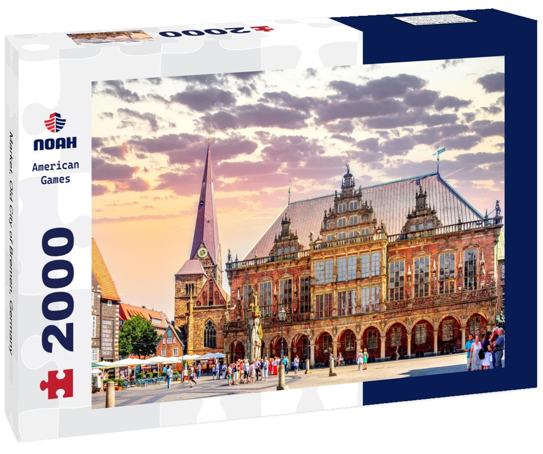 Noah Jigsaw Puzzle Market, Old City of Bremen, Germany 2000 pieces