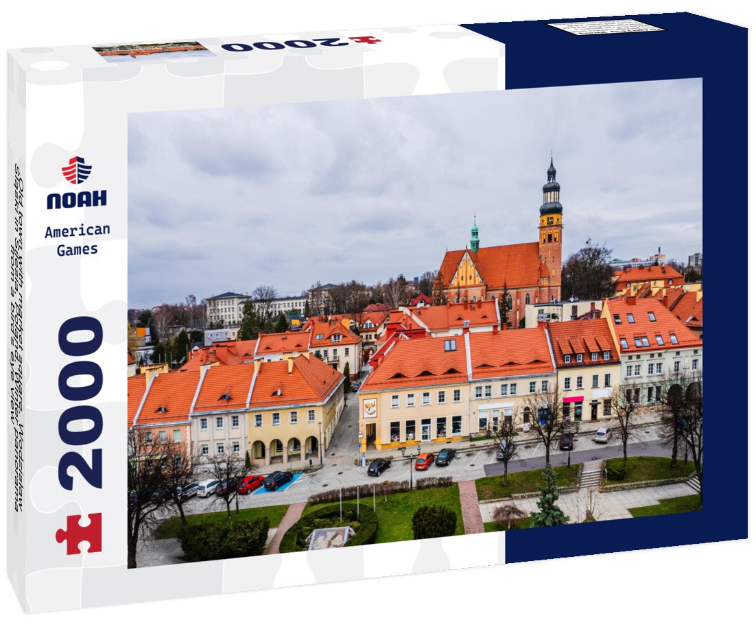 Noah Jigsaw Puzzle Old town with market square, Wodzislaw Slaski in Silesia, Poland. Winter panorama from a bird's eye view 2000 pieces