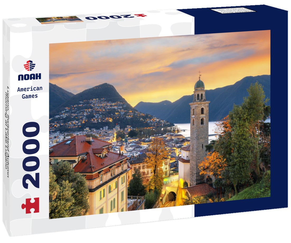 Noah Jigsaw Puzzle Lugano, Switzerland Autumn morning at Lake Lugano 2000 pieces