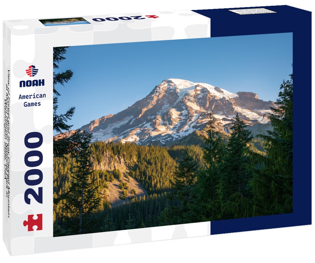 Noah Jigsaw Puzzle View of Forest and Snow Capped Mountain at Mount Rainier National Park in Washington State, USA 2000 pieces