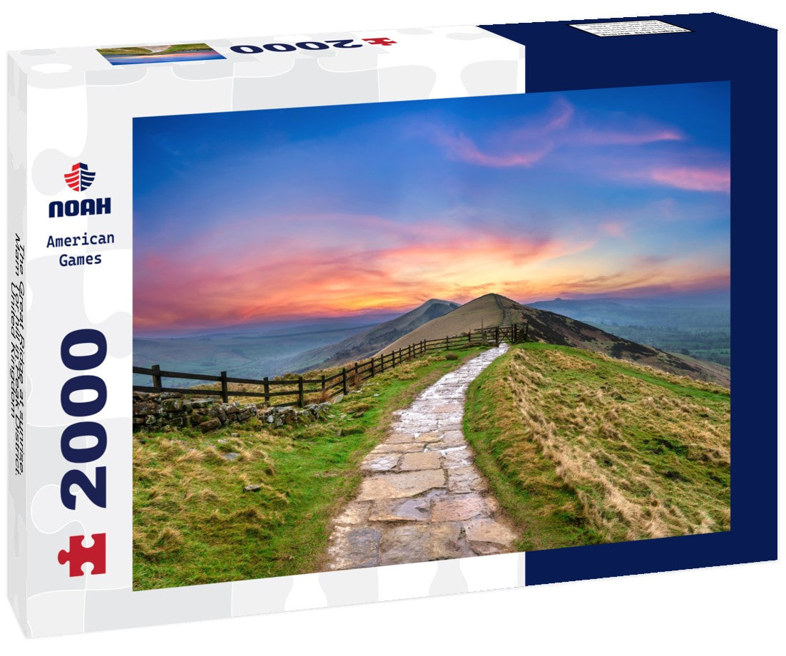 Noah Jigsaw Puzzle The Great Ridge at sunrise. Mam Tor hill in Peak District. United Kingdom 2000 pieces