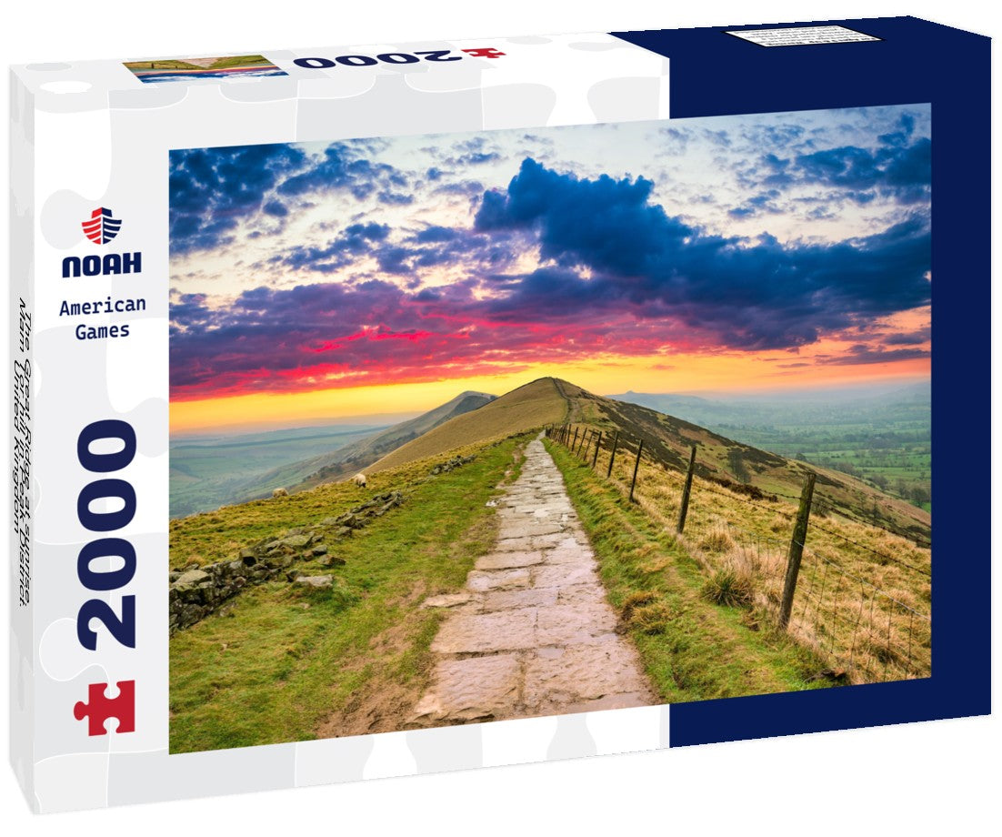 Noah Jigsaw Puzzle The Great Ridge at sunrise. Mam Tor hill in Peak District. United Kingdom 2000 pieces