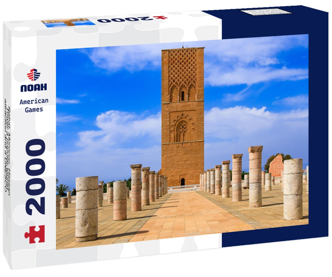 Noah Jigsaw Puzzle Rabat, Morocco. Hassan Tower a popular tourist attraction and a UNESCO World Heritage Site 2000 pieces