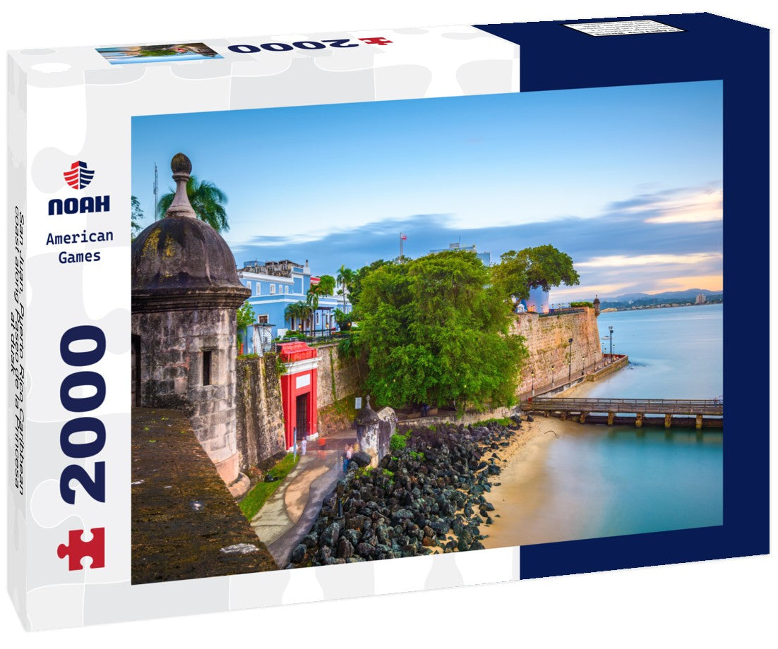 Noah Jigsaw Puzzle San Juan, Puerto Rico Caribbean coast along Paseo de la Princesa at dusk 2000 pieces