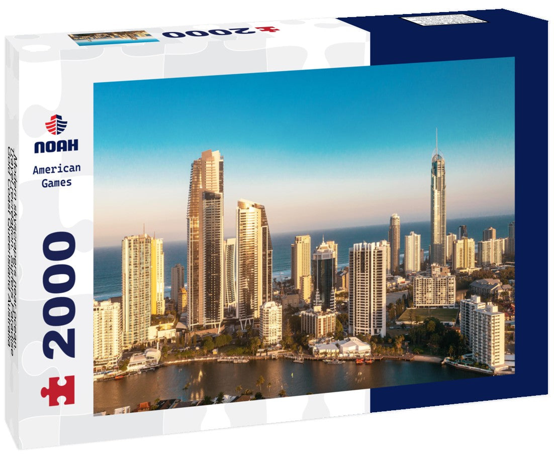 Noah Jigsaw Puzzle Modern skyscrapers near ocean. Travel recreation. Surfers Paradise, Gold Coast Queensland Australia 2000 pieces
