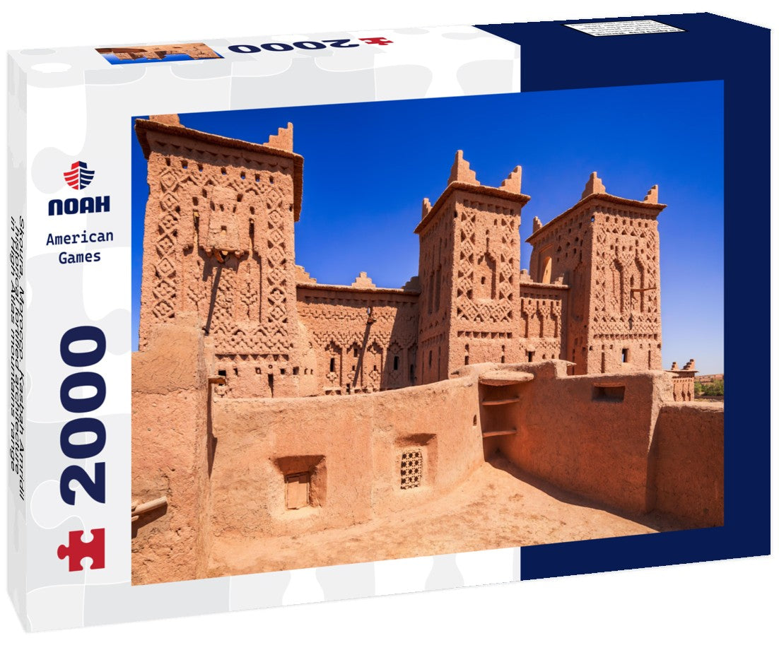 Noah Jigsaw Puzzle Skoura, Morocco. Kasbah Amridil, historical fortified architecture in High Atlas mountains range 2000 pieces